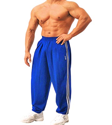 Sehao Mens Casual Fitness Patchwork Bodybuilding Pocket Skin Full Length  Sports Pants Light Blue 2XL 