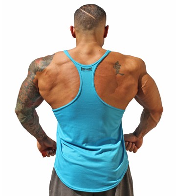 Crown Designs Legend Bodybuilding Weight-training Sports Stringer Vest Top with Y Back Racerback Fit for Men & Teens 
