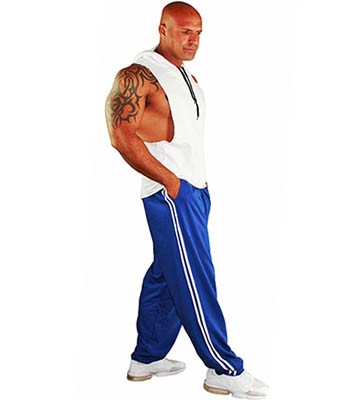 physique bodyware royal blue bodybuilder baggy mens workout pants