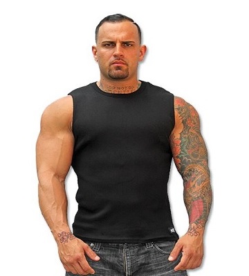 Bodybuilder homme fort bâtiment muscle muscle sport' T-shirt Homme