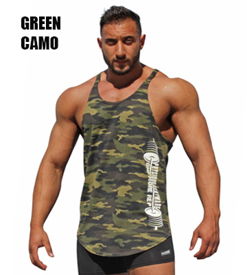 physique bodyware camouflage stringer tank top