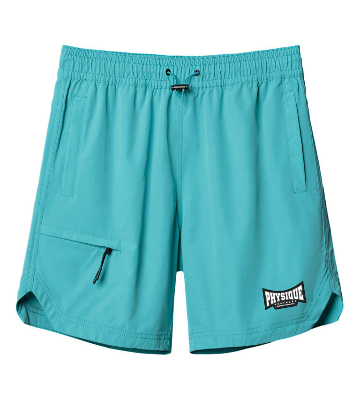 physique bodyware turquoise workout shorts with pockets