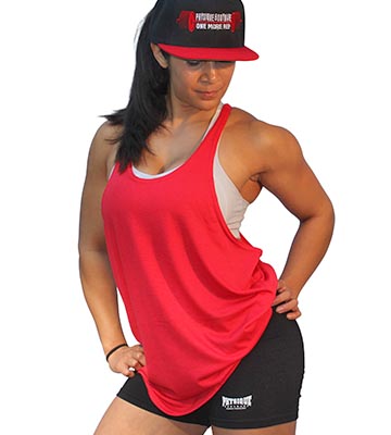 Style 725W - Women's Y Back Stringer Tank Top. Women's Y back tank tops  with today's athletic edge. Made in USA | Physique Bodyware Workout and