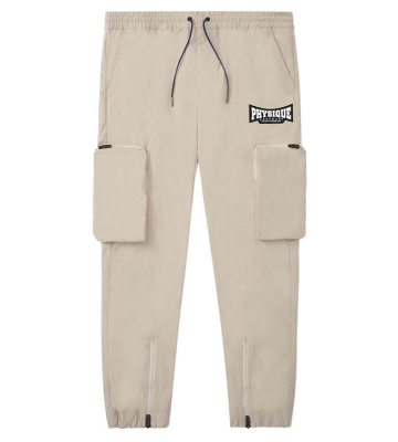 Khaki Physique Bodyware Cargo Jogger Pants