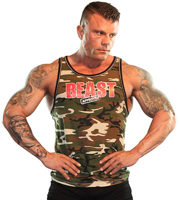 camouflage beast bodybuilder tank top