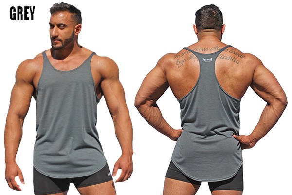 physique bodyware mens-grey-y-back-stringer-tank-top