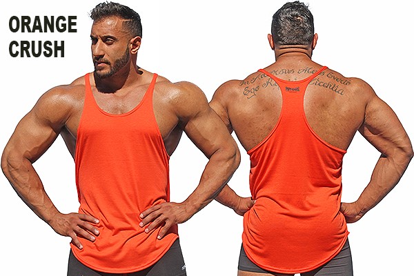 physique bodyware orange-y-back-stringer-tank-top
