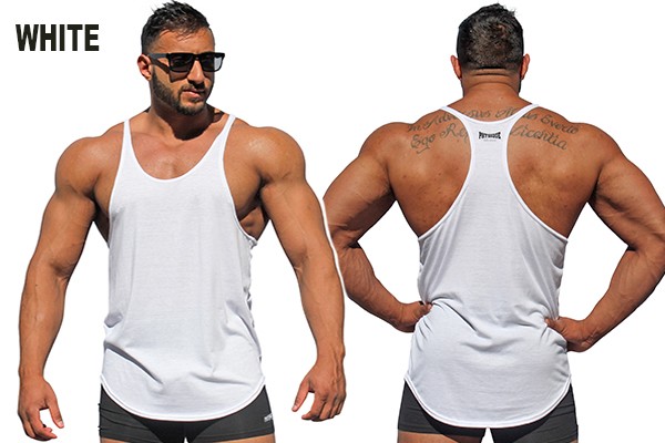 physique bodyware mens white-y-back-stringer-tank-tops