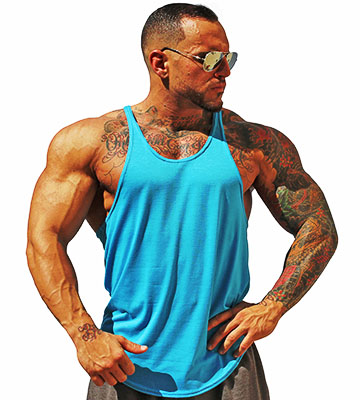 Muscle Cmdr Mens Bodybuilding Stringer Tank Tops Y-Back Gym Fitness T-Shirts