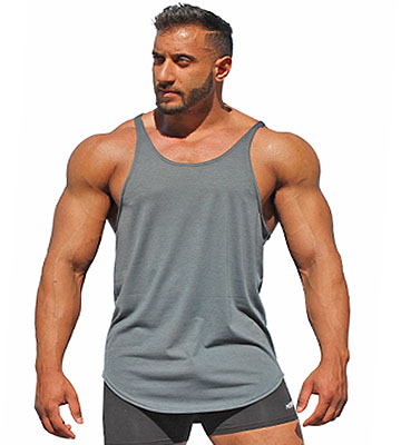 Men's Tank Tops Sleeveless Muscle Shirt Workout Fitness Gym Shirts - Maroon