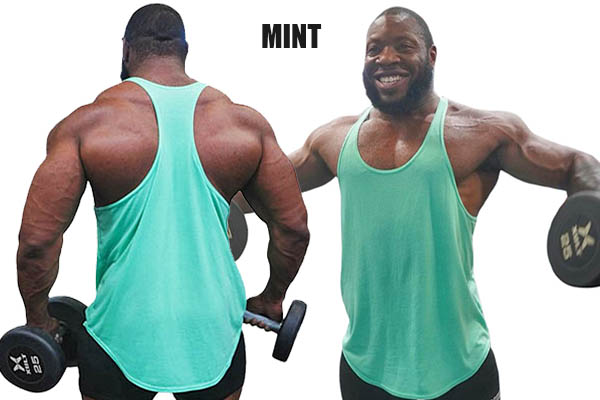 Men's Y Back Stringer Tank Tops Mint