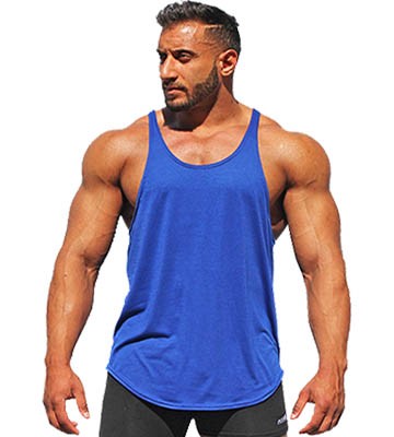 physique bodyware mens y back stringer tank top. made in america