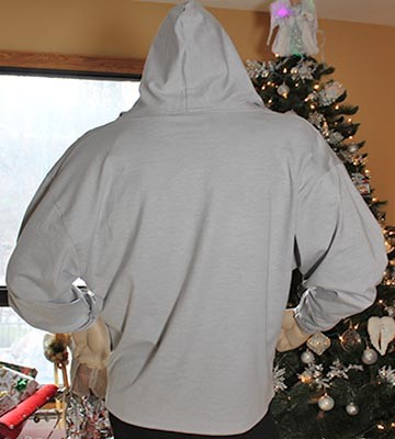 physique bodyware gray hoodie for big men