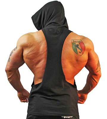Blank 995 - Mens Y Back Hoodie. Only Best Fitting Hoodie To Ever The Gym! Y-Back Style. in USA | Physique Bodyware Workout and Bodybuilding clothing