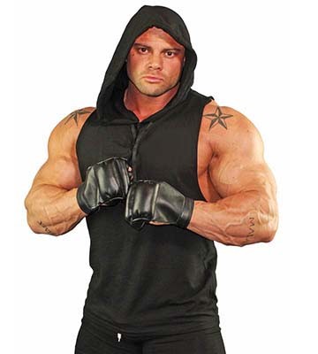 Wholesale bulk priced mens Y back stringer hoodie by Physique Bodyware