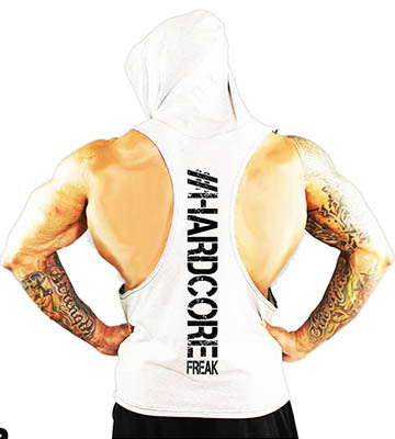 hardcore freak hoodie white