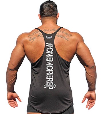 physique bodyware Mens Y back stringer tank top one more rep