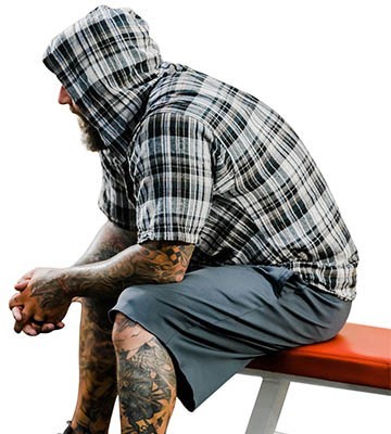 Physique Bodyware flannel gym hoodie