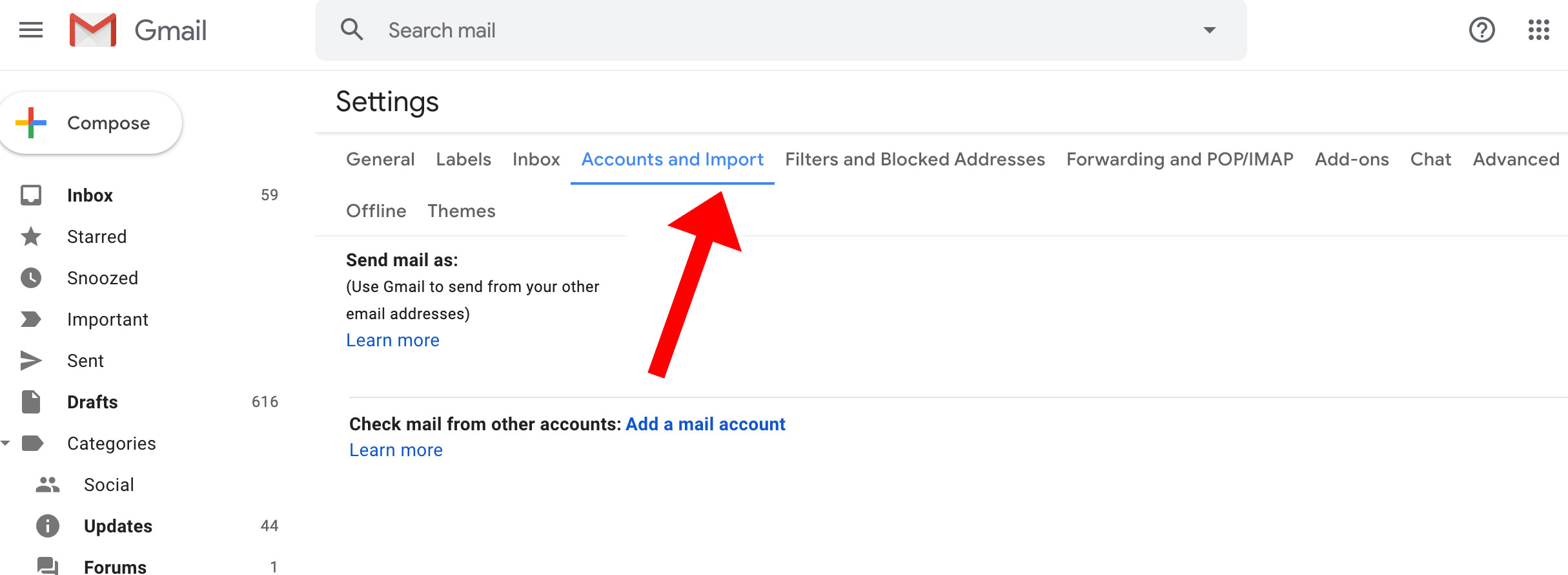 add external e-mail account to gmail