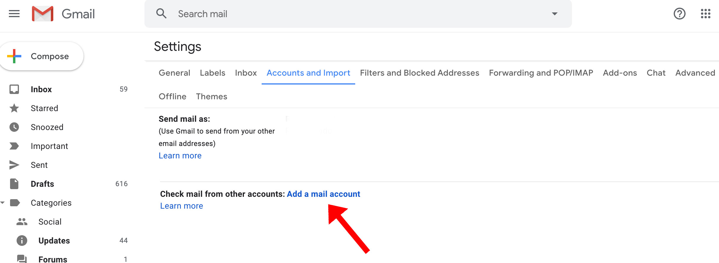 add external e-mail to gmail