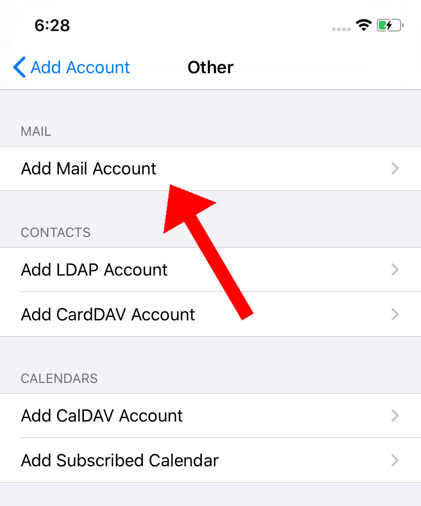 how to add e-mail account on iphone