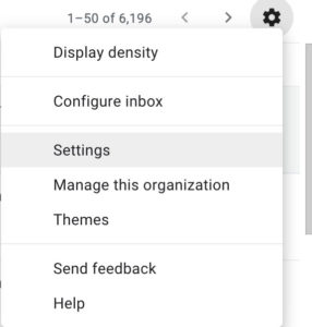 google e-mail settings
